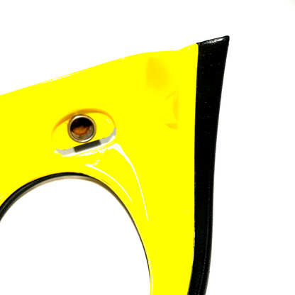 1994-1998 Ford Mustang Painted Yellow Center Console Shifter Bezel Trim Panel
