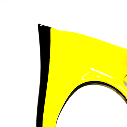 1994-1998 Ford Mustang Painted Yellow Center Console Shifter Bezel Trim Panel