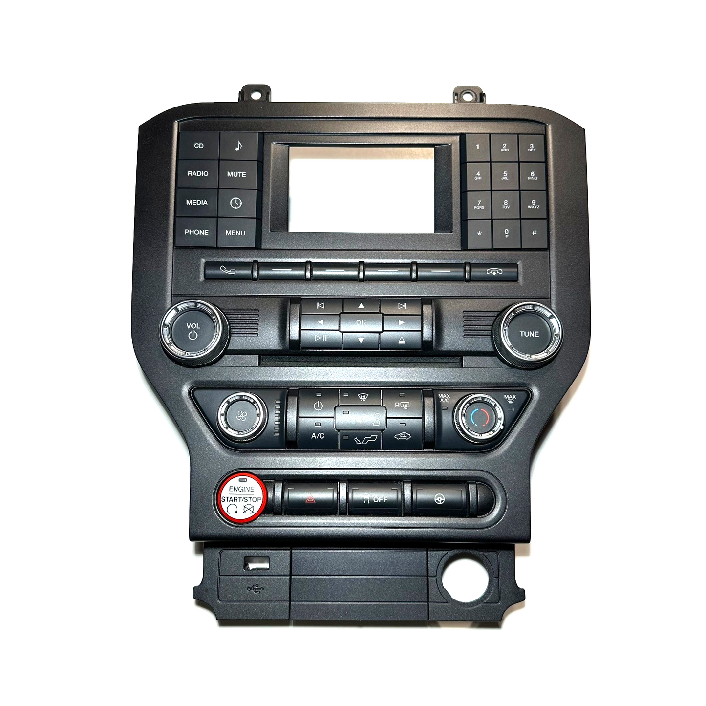 2018-2023 Ford Mustang Sync 1 Radio Bezel Face Plate Climate Control Panel