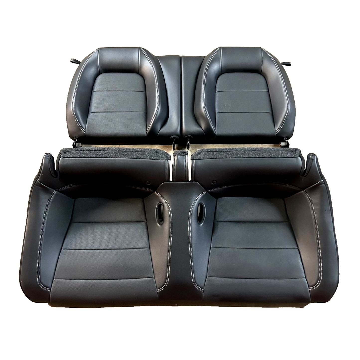 2015-2023 Ford Mustang Coupe Leather Rear Seats W/ White Stitching