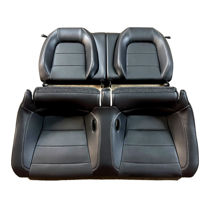 2015-2023 Ford Mustang Coupe Leather Rear Seats W/ White Stitching