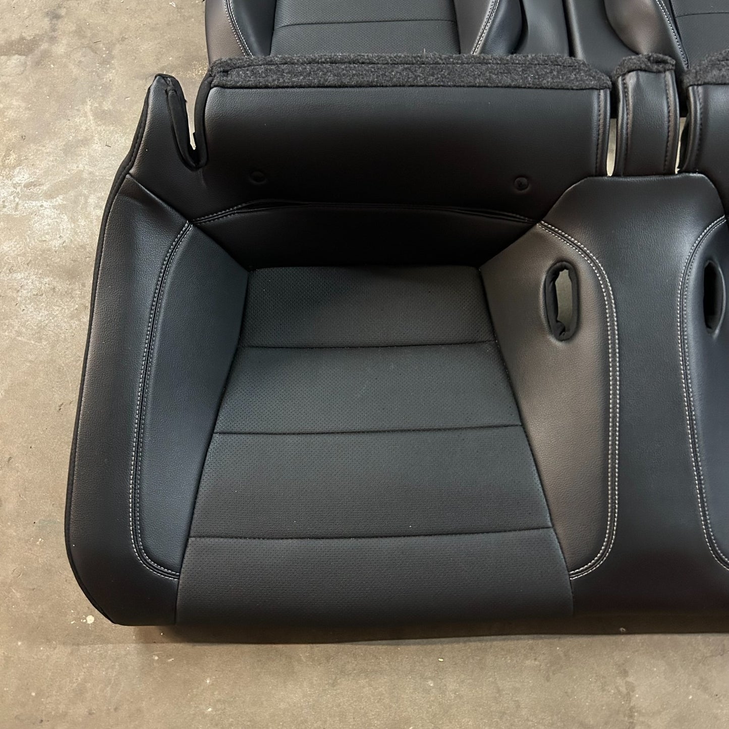 2015-2023 Ford Mustang Coupe Leather Rear Seats W/ White Stitching